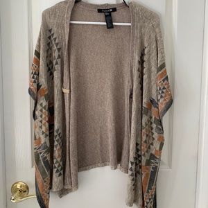 Aztec print poncho